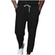 thumbnail image 2 of Pantalones largos para hombre con cordón, cintura elástica y bolsillo de color liso, sudadera con capucha y perneras ajustadas, pantalones de chándal de poliéster para hombre., 2 of 6