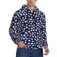 thumbnail image 2 of Rateoe Daisies Flowers Pattern Mens Hoodie, Pullover Hooded Sweatshirt, Kangaroo Pocket Hoodie Ideal for Daily Wear, Travel and Home-Medium, 2 of 7