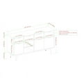 thumbnail image 3 of Baltic 60" Asymmetrical 2-Drawer Sideboard in Faux White Marble/Dark Walnut, 3 of 4