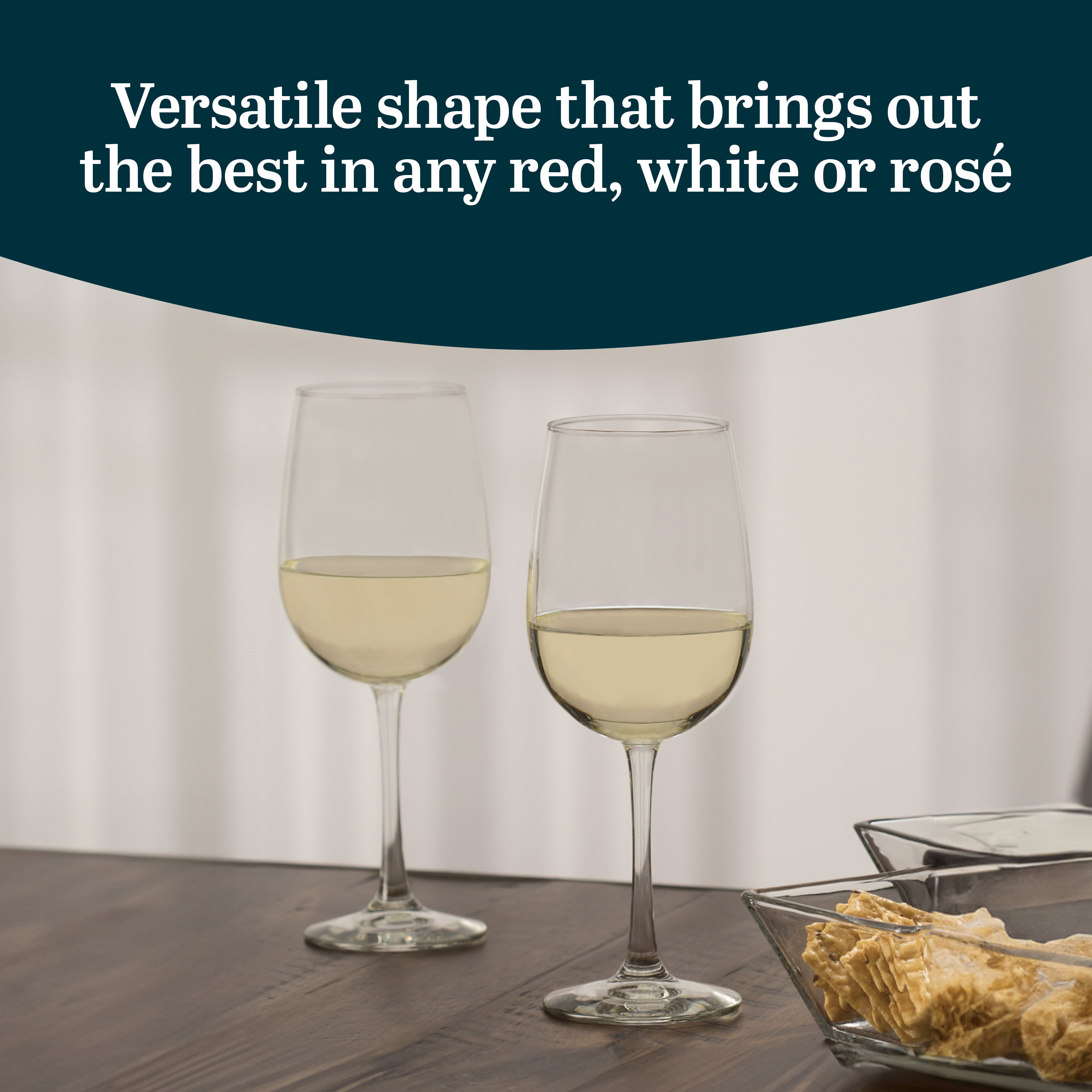 Libbey 7504 Vina Tall Wine Glasses Set, All Purpose Red and White Wine Glasses Set of 12, Professional Grade Glass Wine Glasses for Gatherings, Events