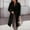 Black, variant on Babysbule Winter Jackets for Women Womens Autumn And Winter Lapel Woolen Cloth Coat Trench Jacket Long Overcoat Outwear