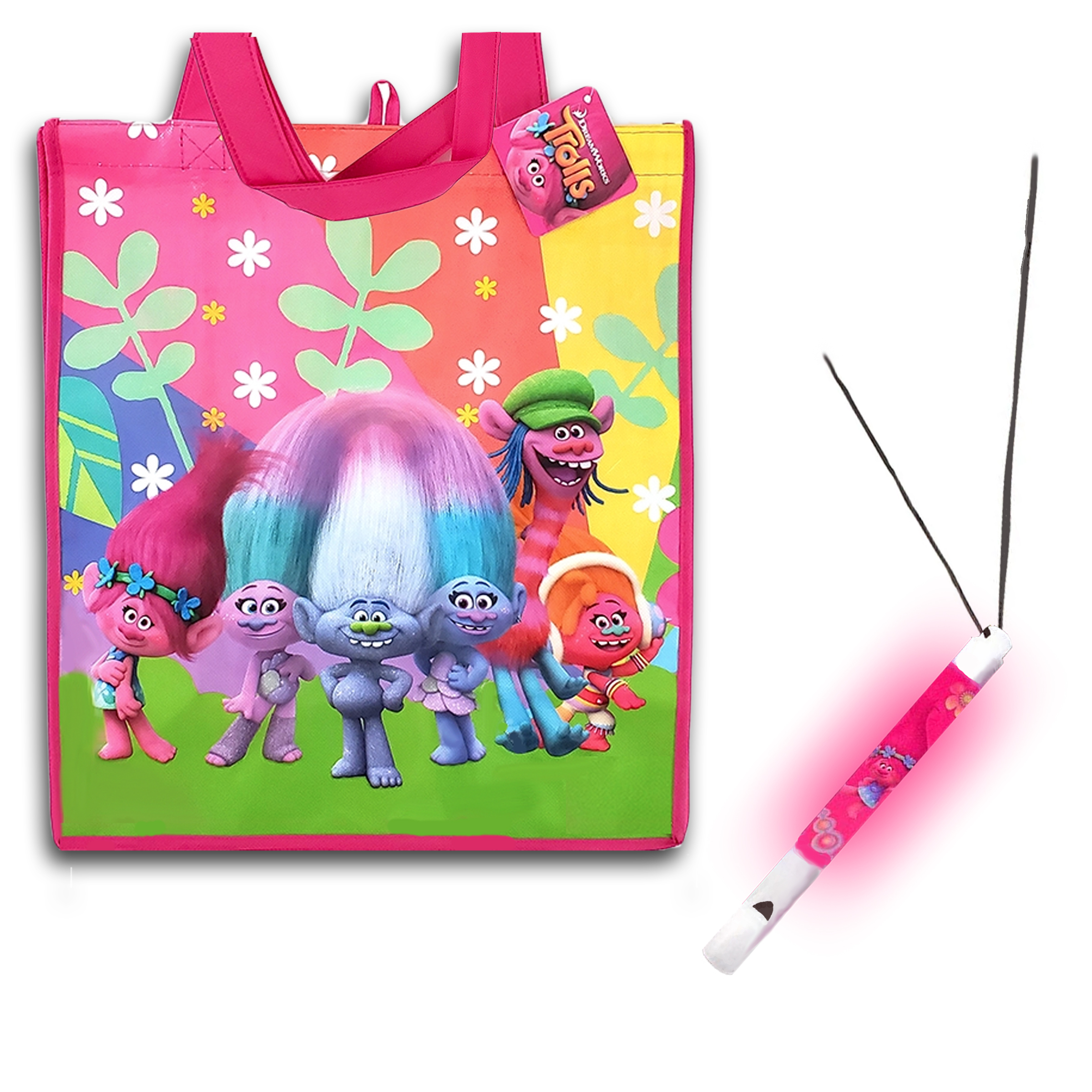 Trolls Trolls Halloween Trick or Treat Candy Tote Bag with Glow in