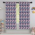 thumbnail image 5 of Blackout Kids Curtains,Dark Purple Cartoon Unicorn Flower Pattern Childrens Insulated Curtains Set Of 2,Bedroom Essentials,Toddler Room Decor 42"x63", 5 of 5