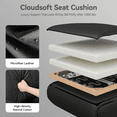 thumbnail image 6 of OKUP Executive Reclining Office Chair with Footrest, Microfiber Leather 170° Recline, Black, 420 lbs Support, 6 of 10
