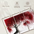 thumbnail image 6 of Elephant Stock Scarlet Picnic Dream Tree Wall Art - Horizontal Multi Panel Canvas - Living Room Wall Decor - Floral And Botanical Multi Panel - Red And Beige Decor By Ashvin Harrison - 33" x 20", 6 of 8