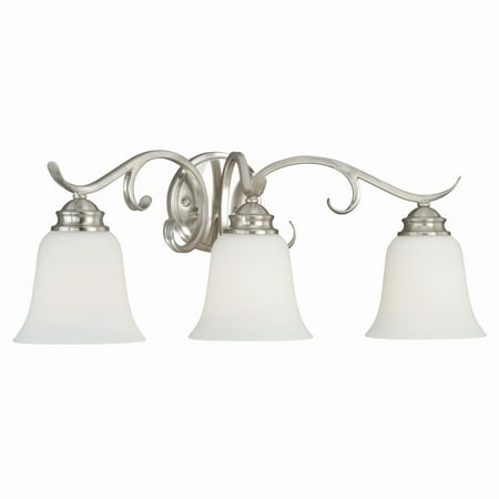 

Vaxcel Hartford 3 Light Satin Nickel Bathroom Vanity Fixture