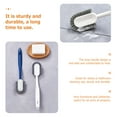 thumbnail image 4 of Bathroom Cleaning Brush Long-handled Shoe Cup Laundry Clothes Hanging White Plastic 3 Pieces, 4 of 6