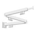 thumbnail image 2 of kurtrusly Extendable Clothes Rack Wall Mounted For Outdoor Folding Robust And Durable Maded Of Gauge Metal white Triple fold, 2 of 6