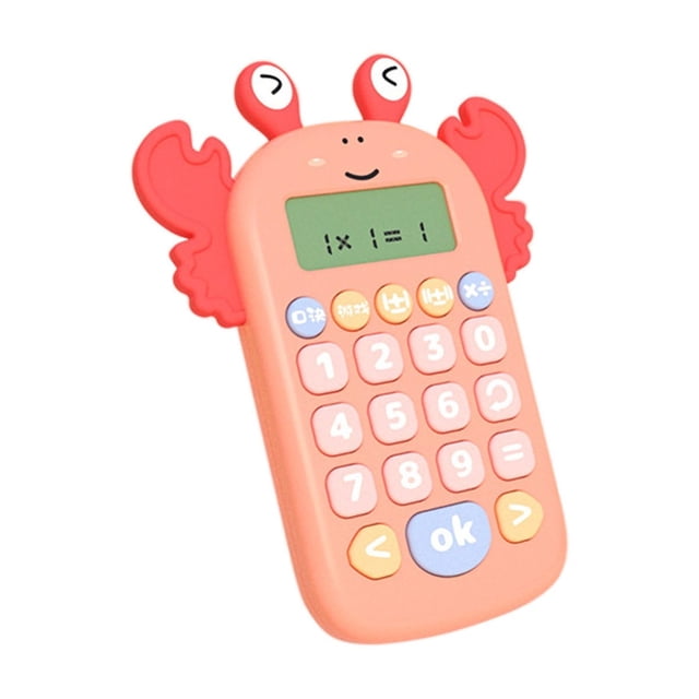 SIYTUAU Calculatrice Intelligente d'Apprentissage Jouet pour Enfants 3-6 Ans Jeu de Mathématiques Éducatif Portable avec 9 Modes Addition Soustraction Multiplication Division Plastique Abs Rose Rose
