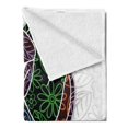 thumbnail image 2 of Batik Soft Flannel Fleece Throw Blanket, Digital Big with Floral Lines and Tribal Shapes Wild Life Theme Image, Cozy Plush for Indoor and Outdoor Use, 70" x 90", Multicolor, by Ambesonne, 2 of 5