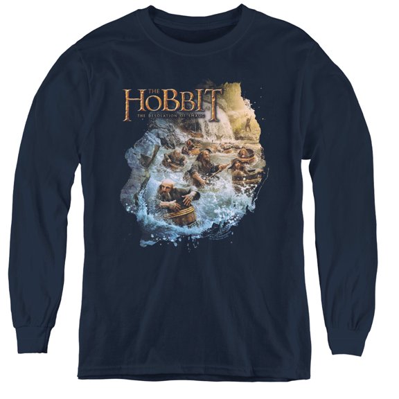 Hobbit - Barreling Down - Youth Long Sleeve Shirt - Small