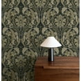 thumbnail image 4 of Harry & Grace Deep Sea Thornton Vintage Damask Peel and Stick Wallpaper - 20.5 in. W x 18 ft. L Roll, 4 of 7