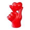 thumbnail image 1 of Amo a la estatua de gesto de mano de la mano de la mano del día de San Valentín versátil para de televisión adorno de escritorio Rojo, 1 of 8
