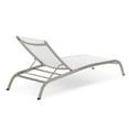 thumbnail image 5 of Modway Savannah Mesh Chaise Outdoor Patio Aluminum Lounge Chair in White, 5 of 6