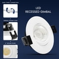 thumbnail image 4 of LUXRITE 3" Gimbal LED Recessed Light, 5CCT, 9W, 750LM, Dimmable, CRI90, ETL 6PK, 4 of 7