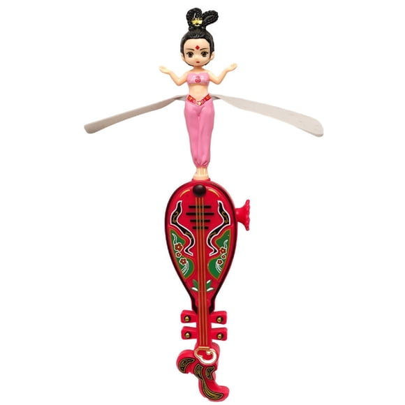 2pc Flying Doll Toy Dancers Flying Dolls Flying Saucer Toy Flying Disc Pull String Toy Flying Toy Pull The Cord and Watch As She Makes A Dazzling Dance Toy Toys for 1 Year Old Girl
