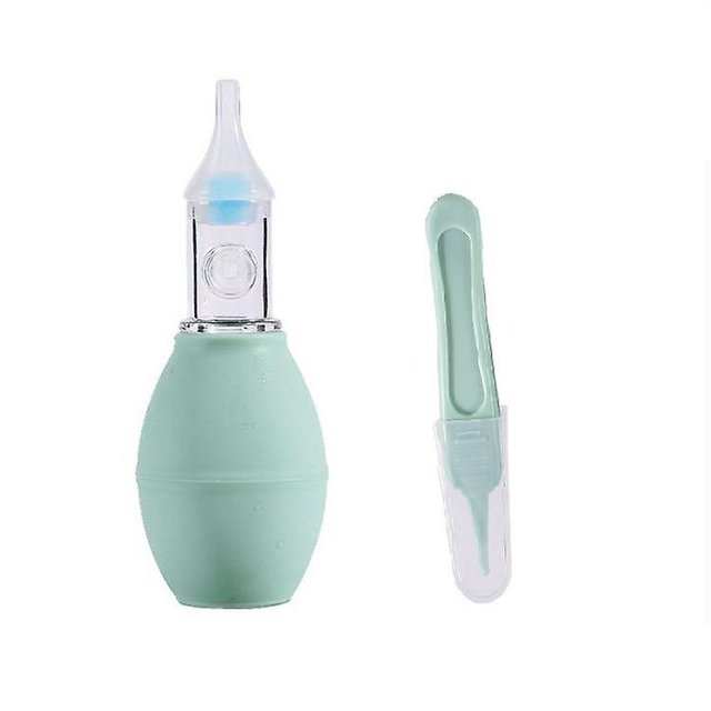 Aspirador nasal de silicona para bebés, limpiador de nariz seguro para bebés, jeringa para nariz y bulbo de oído fácil de apretar, recién nacido de 0m+, niño pequeño, transparente