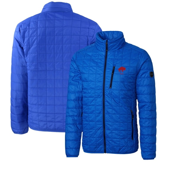 Men's Cutter & Buck Royal Buffalo Bills Big & Tall Rainier PrimaLoft Eco Insulated Full-Zip Puffer Jacket
