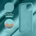 thumbnail image 5 of Designed for iPhone 12 Case, Designed for iPhone 12 Pro Case, Silicone Shockproof Phone Case with [Soft Anti-Scratch Microfiber Lining] 6.1 inch, Sea Blue, 5 of 5