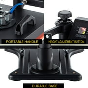 BENTISM Heat Press Machine 5 in 1, 15X15 Combo Digital Multifunctional Sublimation Heat Transfer Machine, 360 Degree Rotation Swing Away Heat Press for Printing T Shirts Hat Mug Cap Plate 1050W