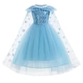 thumbnail image 4 of Princess Costume for Girls – Light Up LED Princess Dress with Snowflake Cape, Sparkly Blue Glow Gown for Halloween, Birthday Party & Cosplay, 4 of 6