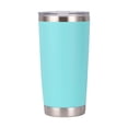 thumbnail image 2 of Vaso térmico de acero inoxidable con aislamiento al vacío, doble pared, ideal para agua o café. Verde claro, 2 of 9
