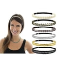 thumbnail image 5 of 6 Piezas Diademas Trenzadas Elásticas Diademas Ajustables Antideslizantes Diademas Elásticas para Mujer Diadema con Hebra Banda para el Cabello Trenzada, 5 of 5
