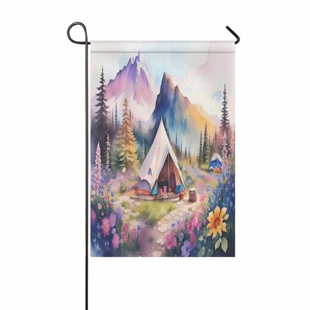 Camper Decorative Welcome Garden Flag  Camper Outdoor Double Sided 12×18 Inch Outside Banner Decoration