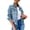 Light Blue, variant on Vedolay Fall Tops for Women Womens Jean Jackets Distresse Oversized Stretch Button Up Cropped Coats,Light Blue M