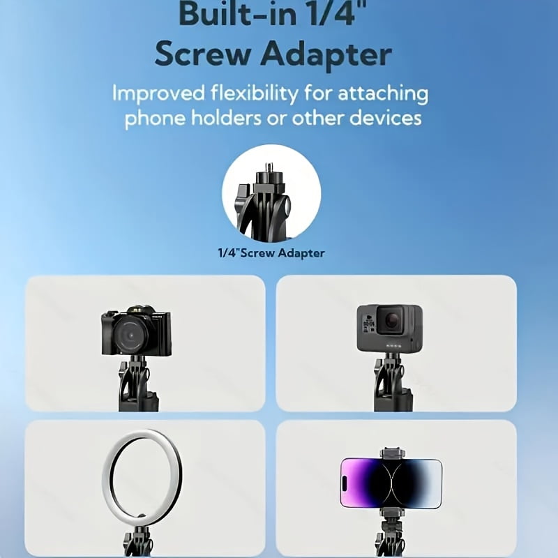 Auto Face Tracking Tripod 360° Rotation with Light, No App, 70.9" Motion Sensor Phone Tripod Stand, Face Body Phone Camera Mount Gesture Control for Vlog/Live Stream/Video Recording