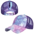 thumbnail image 1 of TOPTIE Womens Cotton Polyester Tie Dye Ponytail Baseball Cap, 1 of 7