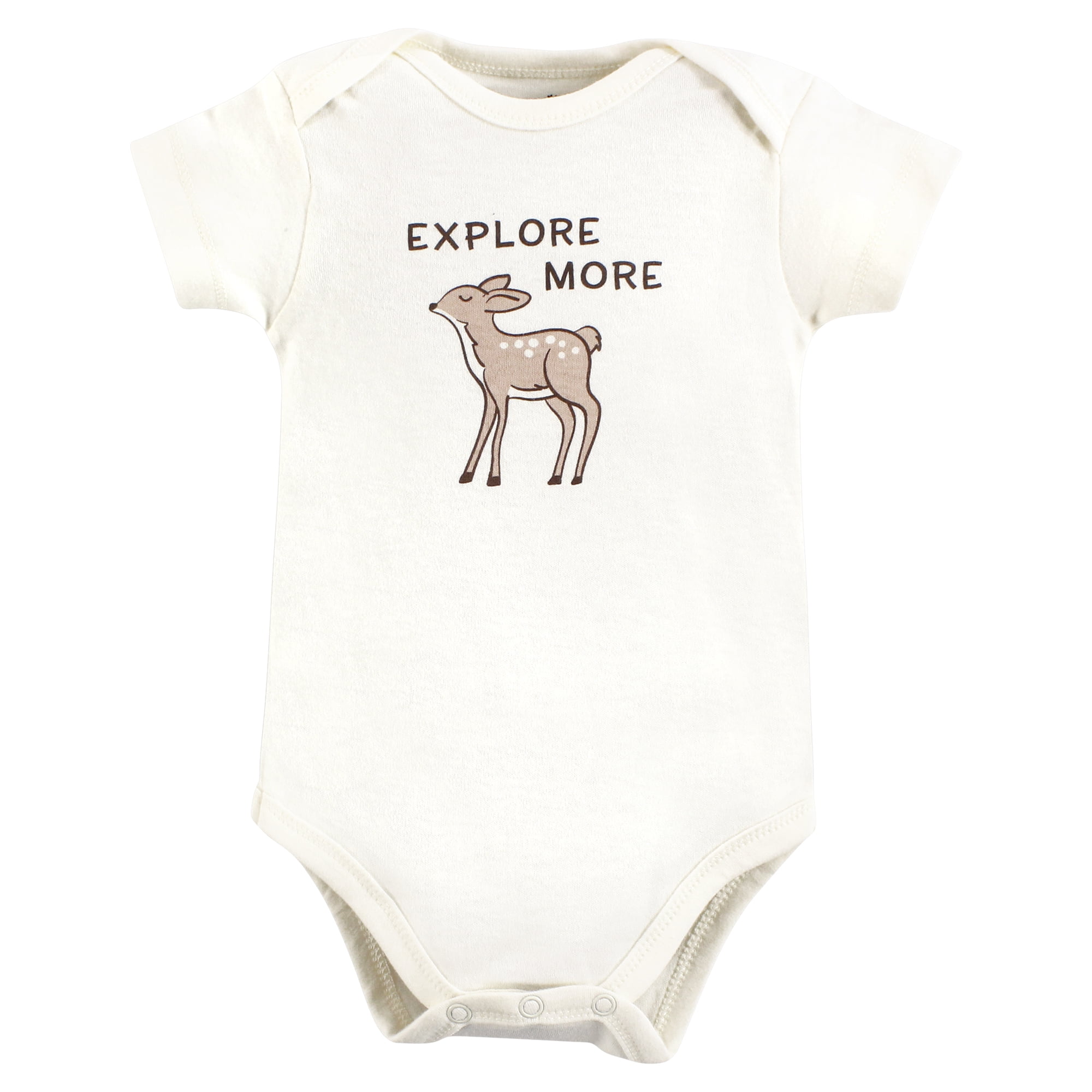 Touched by Nature Unisex Baby Organic Cotton Bodysuits, Dreamy Woodland, 18-24 Months