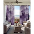 thumbnail image 3 of Purple Mountain Black Out Curtains 63 Inch Long, Room Darkening Draperies Curtains Panels, Misty Forest Nature Woodland Pine Tree Landscape Thermal Curtain for Bedroom Living Room 52"x63" 2 Panels, 3 of 8