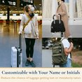 thumbnail image 2 of ComfiTime Luggage Tags with Alphabet– TSA Approved Silicone Luggage Tags for Suitcases, Travel Bag Tags for Luggage, Baggage & Backpacks, Luggage Identifier w/ Privacy Cover, Stainless-Steel Loop, 2 of 14