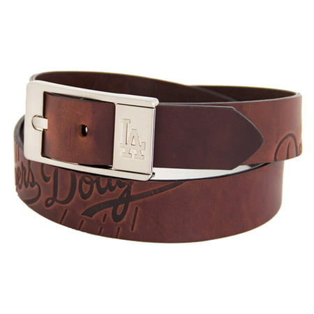 Los Angeles Dodgers Brandish Leather Belt - Brown (Best 99 Cent Store In Los Angeles)