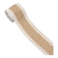 thumbnail image 2 of White Lace Trimmed Burlap Ribbon Roll,1.97*78.74Inch Natural Jute Craft Ribbon for Wedding Decor, DIY Crafts,Gift Packaging, Seasonal Projects,Rustic Party Supplies,for Home Decor and Scrapbooking, 2 of 5
