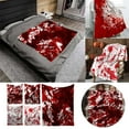 Red and White Blanket Autumn Plush Blanket Style Suitable for Bed Sofa