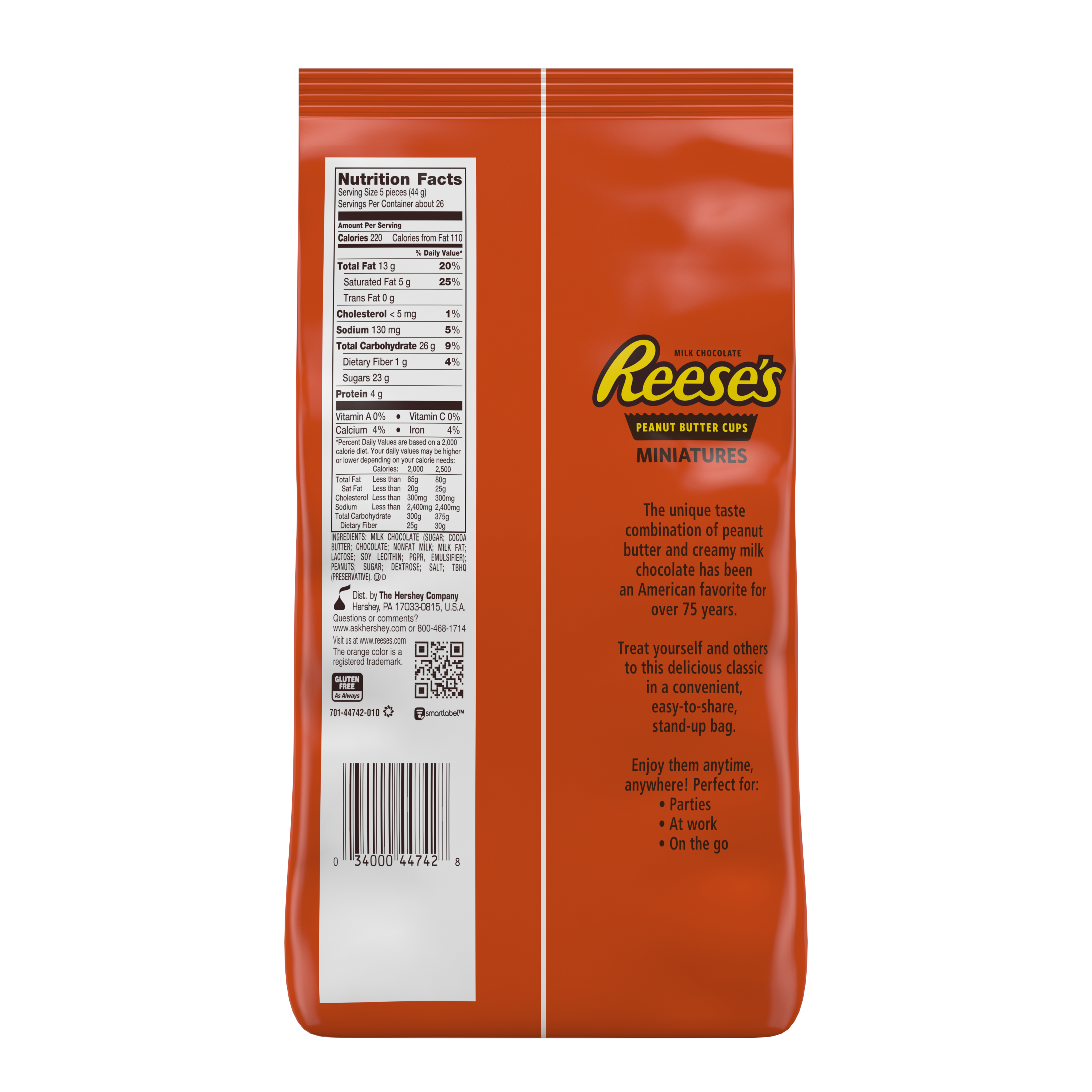 Reese's, Peanut Butter Miniatures Chocolate Candy, 40 Oz - image 2 of 9