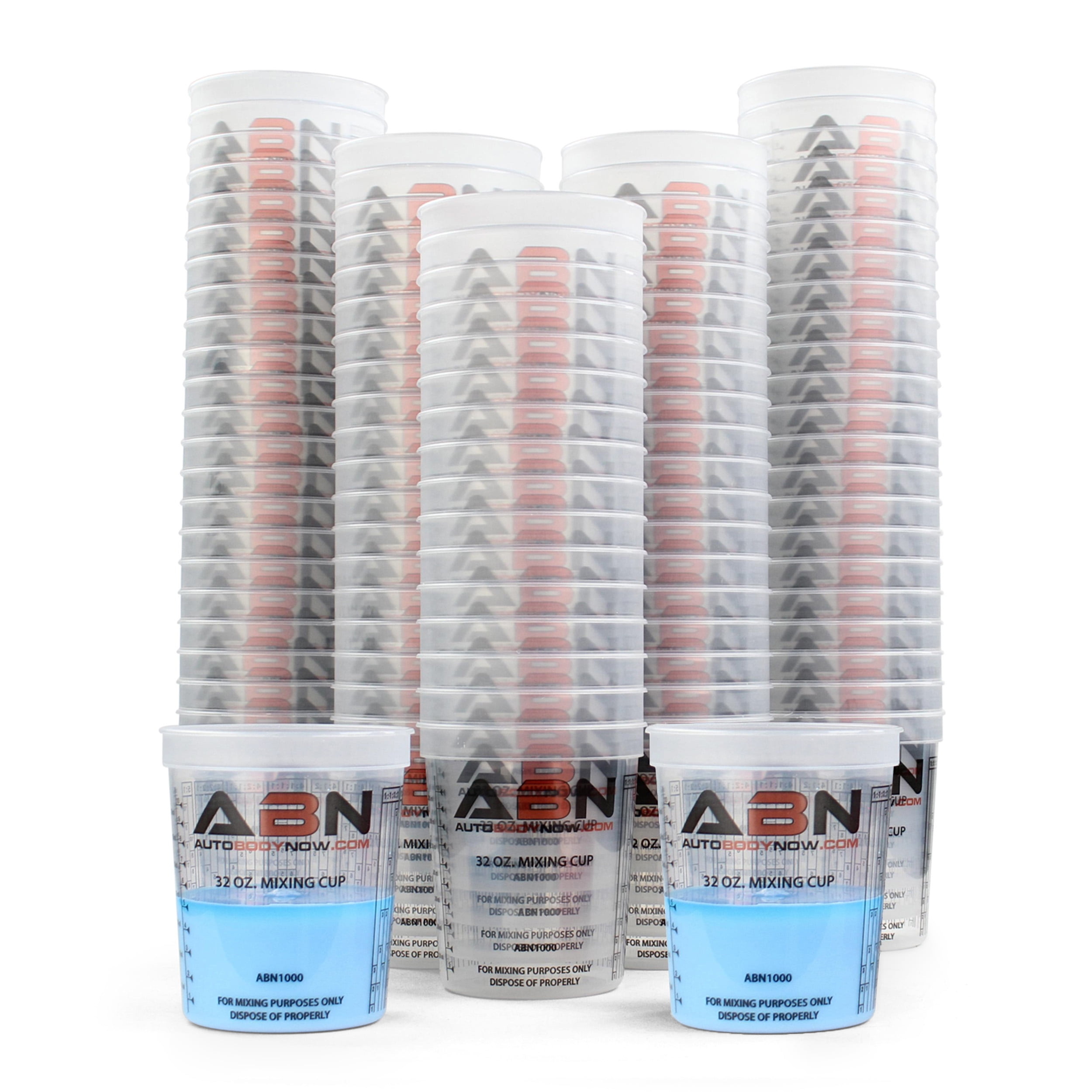 ABN 1QT Resin Supplies Paint Mixing Cup 100pk 32oz Auto Paint