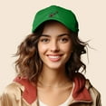 thumbnail image 4 of Dalix Melody Frog Embroidered Womens Cotton Dad Hat Baseball Cap Adjustable in Kelly Green, 4 of 5