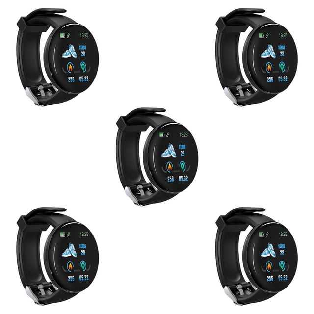 Monstrate Reloj inteligente de plástico Pantalla de 1,3 pulgadas IP65 Reloj de recargable a prueba de agua con batería y presión arterial Type5 NO5