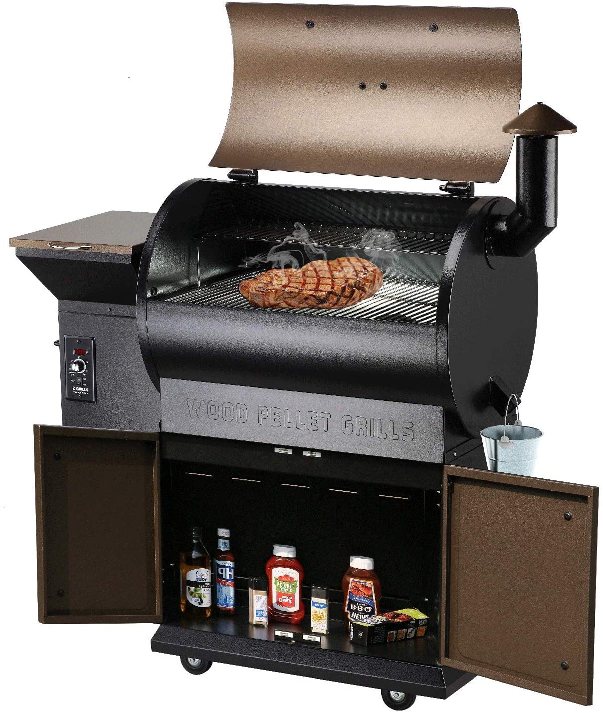 Z GRILLS 700 sq in Wood Pellet Barbecue Grill and Smoker Family Size Outdoor Cooking 8 in 1 Smart BBQ Grill - image 3 of 7