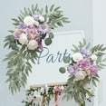 thumbnail image 4 of Abbraccia 2 Pieces Wedding Arch Flowers Welcome Sign Decoration Corner Flowers Artificial Flowers for Ceremony Birthday Window Ornament, 4 of 8