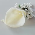 thumbnail image 4 of Plantas de cala artificiales con ramilletes de flores artificiales de estrás Crema, 4 of 8