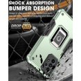 thumbnail image 4 of Funda Super Case para Samsung Z Fold 4, compatible con soporte magnético para coche, protección total de 360°, soporte de anillo, 4 of 5