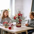 thumbnail image 5 of Realistic Artificial Christmas Trees, Small Christmas Tree Ornaments Falling Snow Potted Plants Desktop Scene Arrangement Holiday Decoration Mini Christmas Trees, 5 of 7