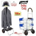 thumbnail image 3 of dbest products Laundry Trolley Dolly with Beige Hamper Bag and Wheeled Cart, 3 of 6