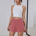 thumbnail image 2 of Stichou Women's Shorts High Waist Athletic Quick Dry Sporty Workout Running Shorts for Women with Zipper Pocket Watermelon Red XL, 2 of 5