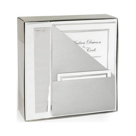 Silver Shimmer Folder Invitation Kit