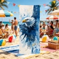 thumbnail image 5 of XGFHYJEH Bald Eagle Beach Towel, Print Quick Dry Lightweight Portable Beach Towel with American Flag Wing, Independence Day 4th of July Patriotic Summer Towels for Outdoor Pool, Travel, Camping, 5 of 6